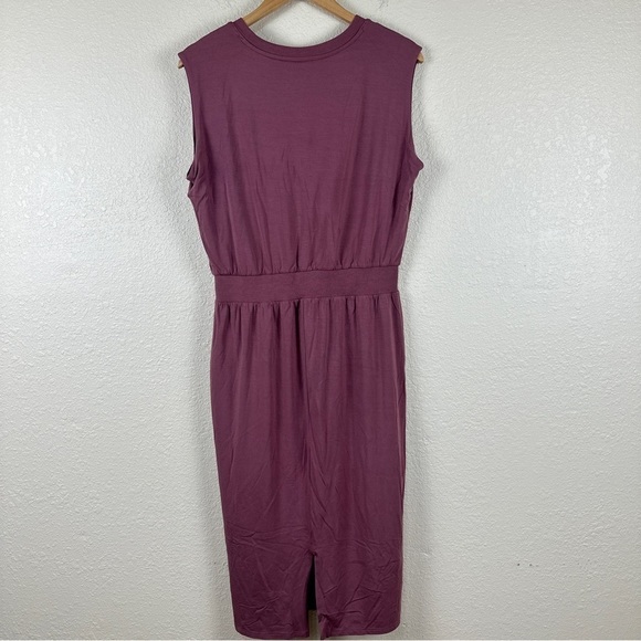 Athleta Santorini Cinch Sleeveless Midi Dress Size Medium Women - Picture 7 of 15